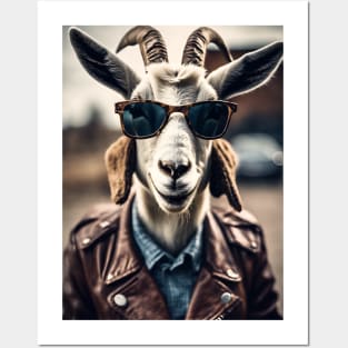 funny goat Posters and Art